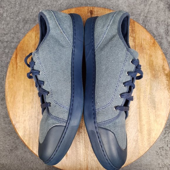 Fitflop Christophe Casual Shoes Men's Size 11 Blue Canvas Cap Toe Sneakers - Picture 7 of 10